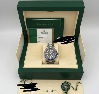 ROLEX 116710 GMT MASTER II BLNR 40MM Box/ PAPERS Oyster Band Ceramic BATMAN 2016 2