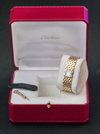 Cartier Panthère Ruban 18K Yellow Gold with Diamonds Ladies Watch 8