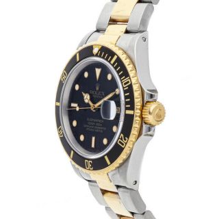 Rolex Submariner Auto Steel Yellow Gold Mens Oyster Bracelet Watch Date 16803 3