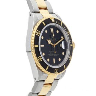 Rolex Submariner Auto Steel Yellow Gold Mens Oyster Bracelet Watch Date 16803 4
