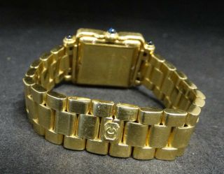 18K Gold Chopard Happy Sport Square Medium Watch with Diamonds 8