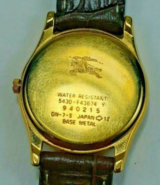 Burberrys 5430 - F43674 Gold Plated Womens Swiss Quartz Watch 6
