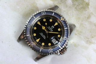 Vintage Tudor (by Rolex) Submariner Wristwatch Ref.  79090 Black Dial Faded Bezel 2