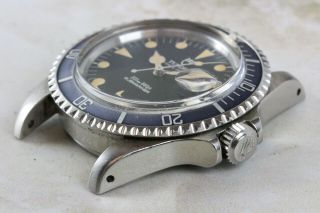Vintage Tudor (by Rolex) Submariner Wristwatch Ref.  79090 Black Dial Faded Bezel 6