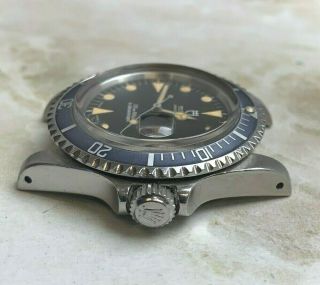 Vintage Tudor (by Rolex) Submariner Wristwatch Ref.  79090 Black Dial Faded Bezel 7