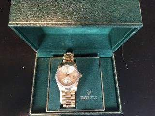 Rolex Datejust Men ' s Watch Solid 18k Yellow Gold with Diamond Bezel 7