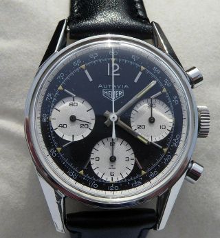 Extremely Rare Vintage Heuer 3rd Execution Ref 2446 Tachymeter Dial Chronograph