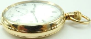 Antique 9ct gold 15 jewel pocket watch.  J W Benson London In Good Order. 10