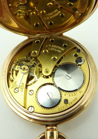 Antique 9ct gold 15 jewel pocket watch.  J W Benson London In Good Order. 2