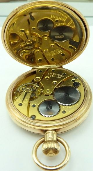 Antique 9ct gold 15 jewel pocket watch.  J W Benson London In Good Order. 8