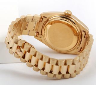 Rolex Men Day - Date 18038 President 36mm 18k Gold Watch - Gold Jubilee Diamond Dial 6