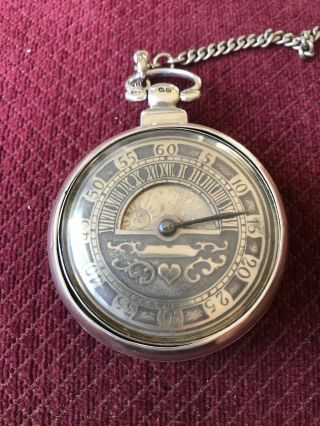 1800’s English Fusee Pocket Watch By William Gowland,  Sunderland (silver)