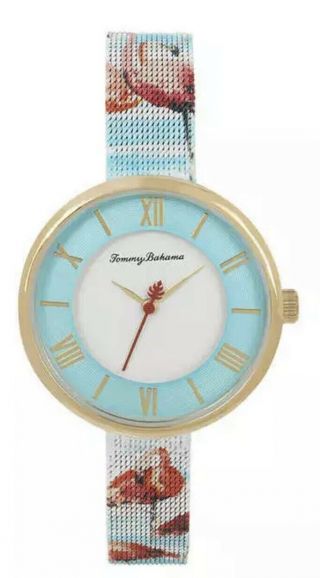 Tommy Bahama Tb00084 - 03 Tropical Flamingo Multi - Colored Ladies Watch Nwt
