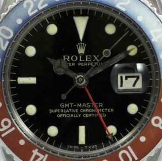 ROLEX AUTOMATIC CHRONOMETER GMT MASTER 1675 GILT 8
