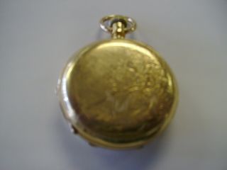 Rare - 18K Solid Gold Agassiz Pocket Watch With Hunter Case Inscribed - Running 2