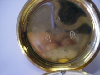 Rare - 18K Solid Gold Agassiz Pocket Watch With Hunter Case Inscribed - Running 4