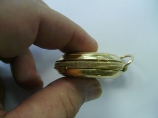 Rare - 18K Solid Gold Agassiz Pocket Watch With Hunter Case Inscribed - Running 7