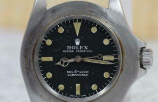 Rolex Steel Submariner Automatic 5513 GILT Serial Range 1966 Long Five Insert 5