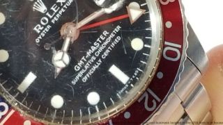 Vintage Rolex GMT Master Pepsi Bezel 1675 Mens 1960s men ' s Steel Watch 4