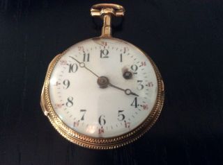 Lovely Rare 18ct Solid Gold French Pocket Watch Circa 1800