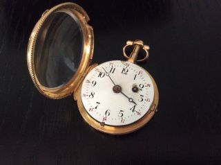 Lovely Rare 18ct Solid Gold French Pocket Watch Circa 1800 2