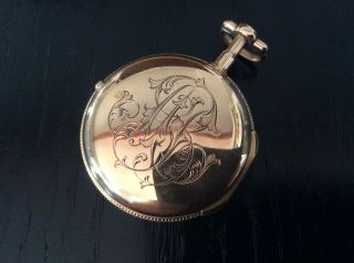 Lovely Rare 18ct Solid Gold French Pocket Watch Circa 1800 4