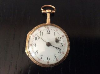 Lovely Rare 18ct Solid Gold French Pocket Watch Circa 1800 5