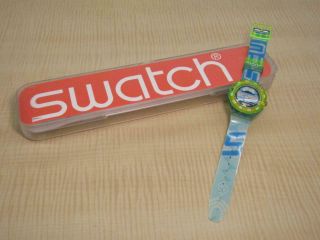 Swatch Watch 1997 Scuba Lime Green,  Aqua Blue Not