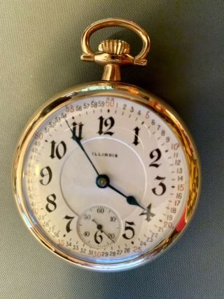 Illinois Bunn Special “extra” Pocket Watch,  21j,  18sz,  Montgomery Dial