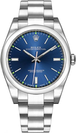 Rolex Oyster Perpetual 39 Blue Dial Men 