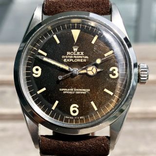 1965 Vintage Rolex Explorer 1016 Gilt Tropical Brown Dial