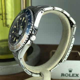 1963 Vintage Rolex GMT Master 1675 Gilt Radial Underline Swiss Only Dial PCG 5