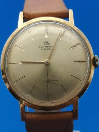 Vintage Bucherer 17 Jewels Mechanical Wind Watch