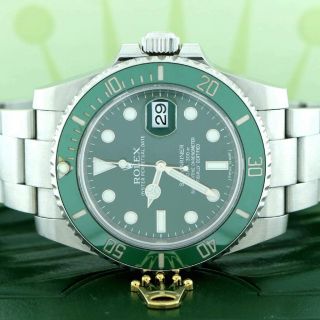 Rolex Submariner Hulk Ceramic Green Bezel/dial 40mm Steel Watch 116610