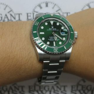 Rolex Submariner Hulk Ceramic Green Bezel/Dial 40mm Steel Watch 116610 2