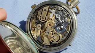 Antique Quarter Hour Repeater Chronograph Pocket Watch Runs Parts/rpr