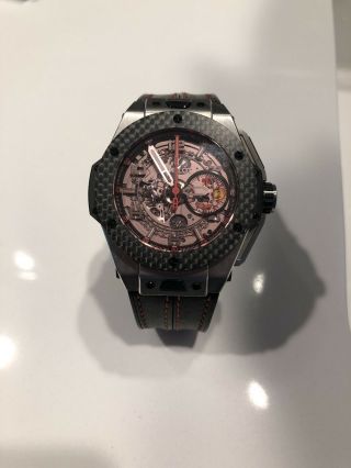 Hublot Big Bang Ferrari Skeleton Dial Titanium Watch 45mm 401.  Nq.  0123.  Vr