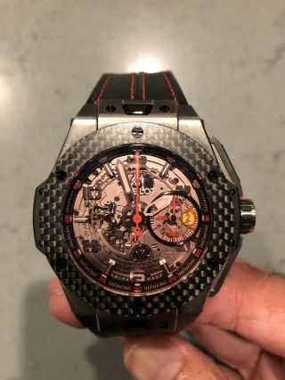 Hublot Big Bang Ferrari Skeleton Dial Titanium watch 45mm 401.  NQ.  0123.  VR 2
