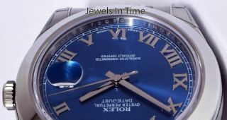 Rolex Datejust II Steel Blue Roman Dial Mens 41mm Watch Box/Papers 116300 5