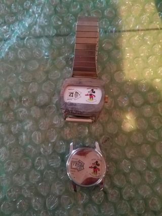 2 Bradley Mickey Mouse Jump Hour Watch In Silver Colored Case