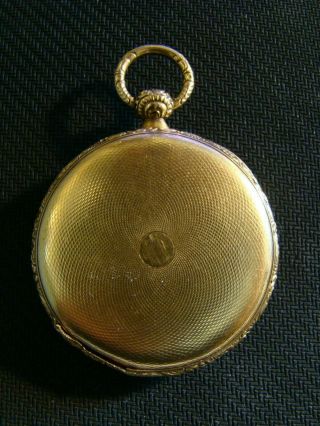 Antique 1800 ' s 18K Yellow Tobias & Co Liverpool Key Wind Pocket Watch Fancy Dial 3