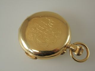 Solid 18K Gold MINUTE REPEATER Hunter Pocket Watch c1910 4