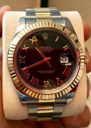 Rolex 116333 Date Just II Two Tone Black Dial with Gold Roman Numerals 4