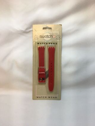 Vintage Nos Red Swatch Watch Band,  Women 