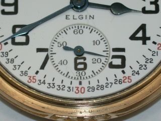 Elgin 16 Size YGF B.  W.  Raymond 21 Jewel UP/DOWN INDICATOR Pocket Watch.  200H 6