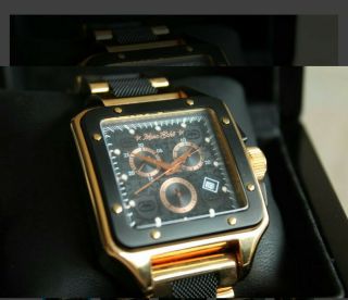 Marc Ecko The Elite Black And Rose Gold Watch