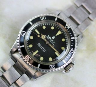 Vintage Rolex Submariner Dive Wristwatch Ref.  5513 Meters First NR c.  1967 2
