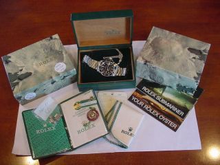 Rolex Submariner 16800 Transitional Date 40mm Boxes Manuals Tags Links Certs