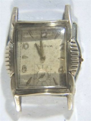 Vintage Bulova Gold Filled Gf 17j Art Deco Men’s Wristwatch - Tbr