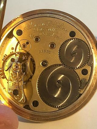 A Lange Sohne Glashutte pocket 18K Gold 52mm Open Faced Pocket Watch 8